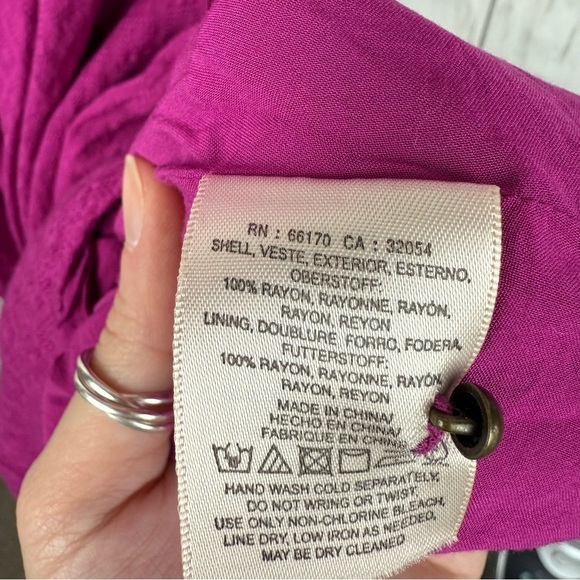 Anthropologie Maeve Magenta Wrap Dress US Small - Picture 9 of 9